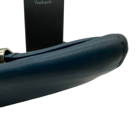 Coach Kristin leather wallet silver buckle bill fold pocket book teal green blue - Picture 6 of 16